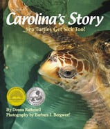 This heartwarming photographic journal 
describes a critically ill sea turtle as she 
is nursed back to health at a Sea Turtle 
Hospital, and then, she is returned to 
her home in the sea!