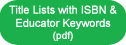Click to view a detailed listing of titles organized by Guided Reading levels and with individual title ISBNs and Educator Keywords